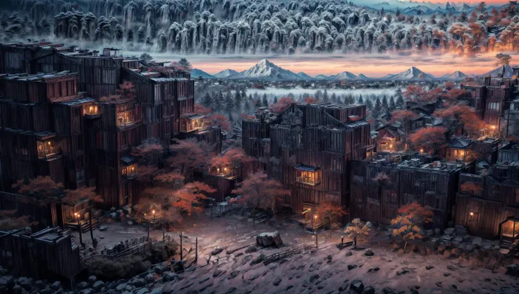 ((masterpiece:1.4,best quality)), cloud,  outdoors
(mountains), spring glade, scenery, sky, winter,
(early morning:1.4),morning red, high detail, abundant, 8k, high detail, wallpaper,
<lora:more_details:1.5>,   <lora:Ancient_city:0.7>, BJ_Ancient_city