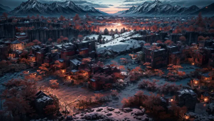 ((masterpiece:1.4,best quality)), cloud, outdoors
(mountains), spring glade, scenery, sky, winter,
(early morning:1.4),morning red, high detail, abundant, 8k, high detail, wallpaper,
<lora:more_details:1.5>, <lora:Ancient_city:0.7>, BJ_Ancient_city