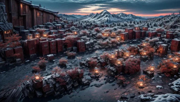 ((masterpiece:1.4,best quality)), cloud, outdoors
(mountains), spring glade, scenery, sky, winter,
(early morning:1.4),morning red, high detail, abundant, 8k, high detail, wallpaper,
<lora:more_details:1.5>, <lora:Ancient_city:0.7>, BJ_Ancient_city