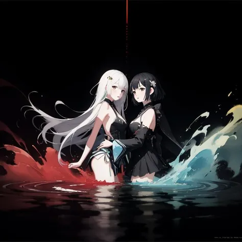 colorful, paints splash, watercolor on canvas, symmetrical balance, artstation trending, pixiv, digital art, hyperdetalied, high quality print, fine art with subtle redshift rendering