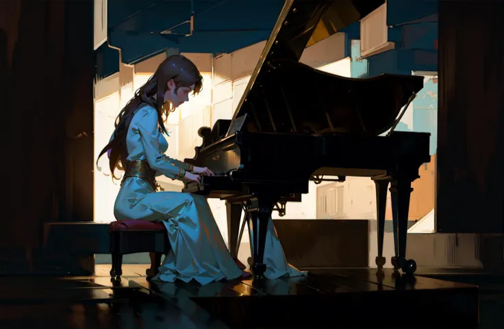 a painting of a girl playing a piano, a photorealistic painting by Mandy Jurgens, deviantart, figurative art, detailed painting, photorealistic, artwork
<lora:OilPaint:0.7>