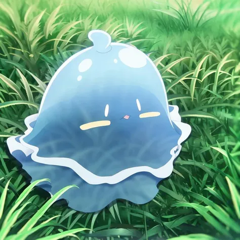 sola, grass, pokemon (creature), no humans, >< , <lora:saijaku_teima-loha-bundle-10000:1>