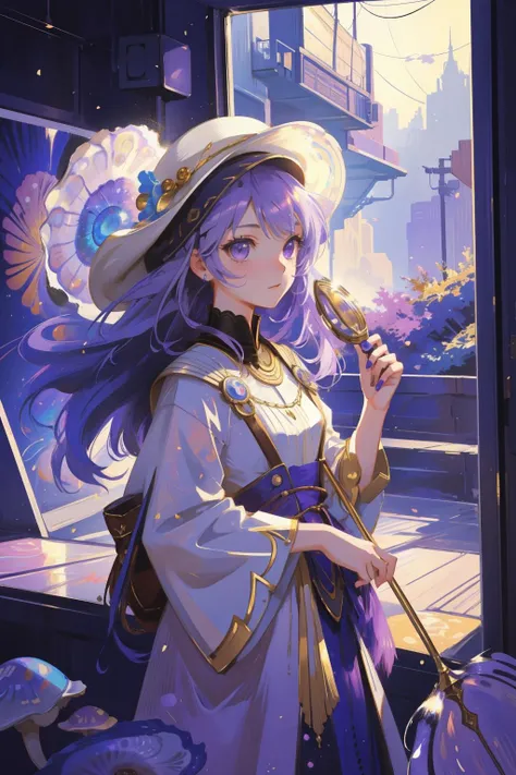 1girl, fantasy Pencil painting, hyper detailed, eye-level shot of a Ashkenazi ([Carnation:oyster:1] of Mohair:1.3) , it is very Mesmerizing and Snug, it is with Human print, it is in a Neo-Tokyo setting, Plain Portal in background, lush indoors and Protoplanetary disk in background, Smoky Conditions, Sharp and in focus, children's illustration art, (designed by Oliver Jeffers:0.9) , (Jasper Johns:1.1) , (Lesser Ury:1.1) , Evil, Mushroomcore, Light and shadow plays, Depth of field 100mm, One Color, Neutral dust particles, Purple paint splotches, Flickr, trending on artstation