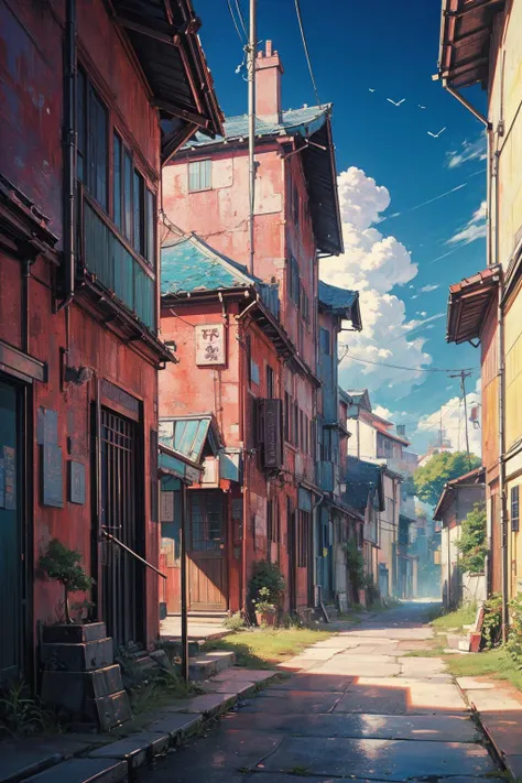 Landscape in a distinct anime style, reminiscent of Studio Ghibli or your personal favorite anime. Your artwork embody the unique aesthetics and themes characteristic of anime <lora:add_detail:1> <lora:SDXLrender_v2.0:1>