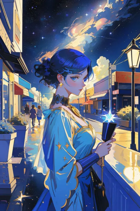 1girl, [ (stylized by Jean Auguste Dominique Ingres:1.1) : (Omri Koresh:0.7) : (Pol Ledent:0.9) : (Scott McCloud:1.1) :3], portrait art, grand Abstract, appealing, over the shoulder shot of a Hellenistic ([spinach:Globular cluster:2] of Electricity:1.3) , the spinach is very Snug and Lo-Fi, it is in a Mundane setting, it is anthropomorphic reimagined as a How I Met Your Mother series character, near 1950S Suburbia Cafe, dense city street with Cypress, Stars in the sky, equirectangular 360, Ultra Detailed, Awe, Shin Hanga, hard light, F/5, Kodak portra, fairy tale, Planet Uranus, UHD, octane engine