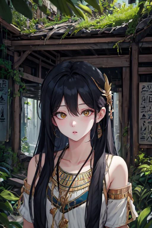 (otherworldly), highly insanely detailed, masterpiece, top quality, best quality, highres, 4k, 8k, RAW photo, (very aesthetic, beautiful and aesthetic),
1girl, solo, <lora:BLGirl_R001_ShenHe:0.7>, portrait, upper_body
((ancient egyptian theme:1.2)), ancient egyptian symbol,
taiwan, korean,
((post-apocalyptic:1.2)),
abandoned building, overgrown with vegetation, ruin,
water,
(gardens, village:0.6),
mythical, mysterious,