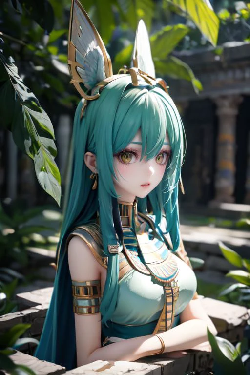(otherworldly), highly insanely detailed, masterpiece, top quality, best quality, highres, 4k, 8k, RAW photo, (very aesthetic, beautiful and aesthetic),
1girl, solo, <lora:BLGirl_R001_ShenHe:0.7>, portrait, upper_body
((ancient egyptian theme:1.2)), ancient egyptian symbol,
taiwan, korean,
((post-apocalyptic:1.2)),
abandoned building, overgrown with vegetation, ruin,
water,
(gardens, village:0.6),
mythical, mysterious,