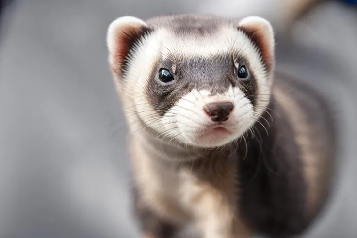 <lora:animals-HXZ:0.7>polar animals, animals, realistic,animal focus, animal, looking at viewer, blurry background,ferret