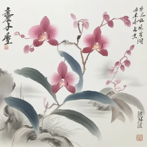 mogu painting,beautiful butterfly,withered leaves,traditional chinese painting,<lora:mogu-painting_xl_v1-000006:0.6>,orchid,