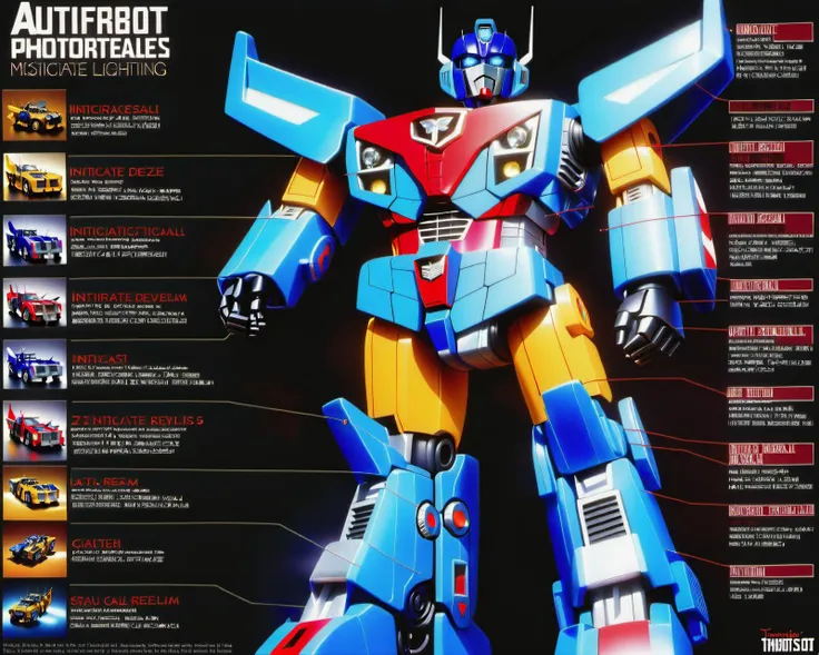 (intricate details:1.2), (photorealistic), (masterpiece), (photography), cinematic lighting, (hyperrealistic:1.2),
Autobot, transformers, parts info, diagram
<lora:Drone_Cars_XL:0.3> <lora:robot_info:0.5> robotinfo
