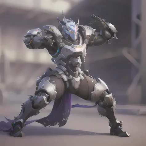 <lora:OverwatchTech-28:1.4>,owtech,scifi, stylized 3d, overwatch, Knight, Rifle, Science fiction, Futuristic,
