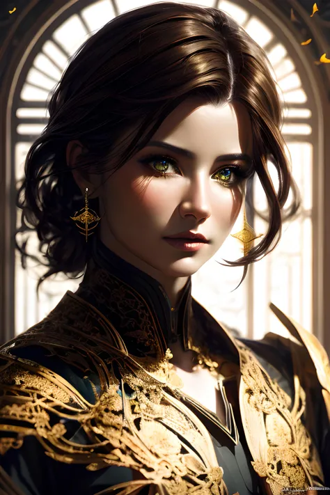 8k portrait of beautiful cyborg with brown hair, intricate, elegant, highly detailed, majestic, digital photography, art by artgerm and ruan jia and greg rutkowski surreal painting gold butterfly filigree, broken glass, (masterpiece, sidelighting, finely detailed beautiful eyes: 1.2), hdr, (detailed background window to a new dimension, plants and flowers:0.7) <lora:more_details:0.5> infinity, infinite symbol, DeepJourney
 <lora:DeepJourney2:1>