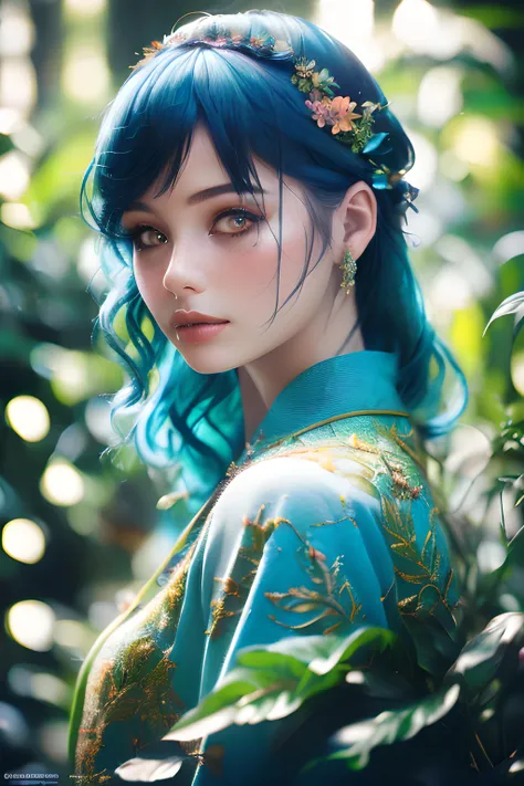 fashion photography portrait of girl with blue hair, in lush jungle with flowers, 3d render, cgi, symetrical, octane render, 35mm, bokeh, 9:16, (intricate details:1.12), hdr, (intricate details, hyperdetailed:1.15), (natural skin texture, hyperrealism, soft light, sharp:1.2), detailed, sunlight passing through foliage,
DeepJourney, deepjourney,
<lora:DeepJourney2:1>