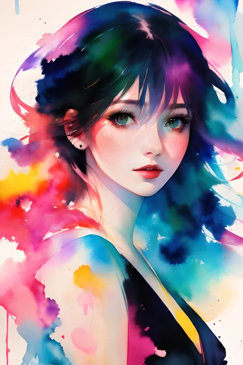 (8k, best quality, masterpiece:1.2),(best quality:1.0), (ultra highres:1.0), watercolor, a beautiful woman, shoulder, hair ribbons, by agnes cecile, half body portrait, extremely luminous bright design, pastel colors, (ink:1.3), autumn lights
DeepJourney, deepjourney,
<lora:DeepJourney2:1>