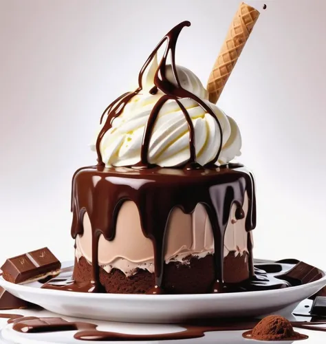 cake chocolate, liquid splashes, intricate detail, model shoot style, dreamlike art, dramatic lighting. 8k, highly detailed, cake ice cream white . digital artwork, illustrative, painterly, matte painting, highly detailed .