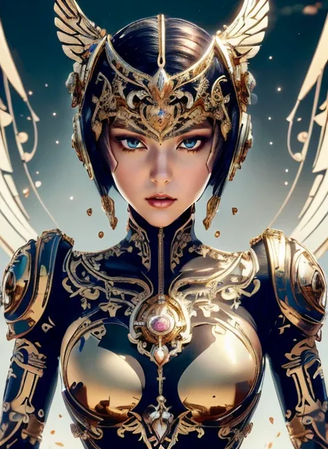 <lora:h2iai_fullshot_v1:0.8> full-body ( <lora:GoldenTech:0.6> reflective ornate regal goldentech) [[[[( <lora:FragRealityTech:0.6> shattered-warped-reality glitchy fragrealitytech)]]]] BREAK 1girl (Solo-Focus:1.3) (masterpiece:1.3) best-quality lineart hyper-extreme-detailed (upper-body:1.3) detailed-face bright-playful-eyes detailed-pupils (realistic:0.3) female fantasy Anime-artwork Anime-style key-visual vibrant studio-anime highly-detailed