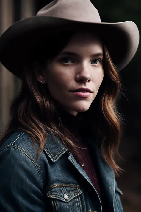 TamzinM_SoloTI_v1, PA7_Portrait-MCU,
a woman, perfect hair,
(A Westworld-inspired ensemble featuring rugged yet stylish elements, such as a leather jacket paired with distressed jeans and cowboy boots, accessorized with a wide-brimmed hat and a statement belt buckle:1.1),
((In a frontier-inspired setting, with wide-open spaces and a hint of mystery, echoing the adventurous spirit of the Wild West:1.2)),
(seductive), photorealistic, masterpiece, high quality, artistic, unique, award winning photograph, professional, 8k, RAW photo, best quality,flattering, (cinematic:1.3) shallow DOF, depth of field,sharp focus,
<lora:add_detail:0.6>, <lora:LowRa:0.4>