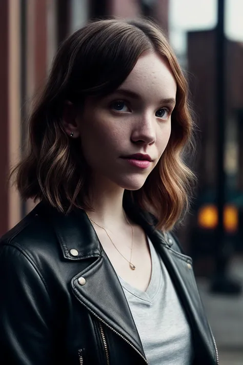 TamzinM_SoloTI_v1, PA7_Portrait-MCU,
a woman, perfect hair,
(A Quentin Tarantino-inspired outfit featuring a mix of vintage and edgy elements, such as a leather jacket paired with a graphic tee and distressed jeans:1.1),
((In a gritty urban setting, with a hint of nostalgia and cinematic flair, reminiscent of the iconic scenes from Tarantino's films:1.2)),
(seductive), photorealistic, masterpiece, high quality, artistic, unique, award winning photograph, professional, 8k, RAW photo, best quality,flattering, (cinematic:1.3) shallow DOF, depth of field,sharp focus,
<lora:add_detail:0.6>, <lora:LowRa:0.3>