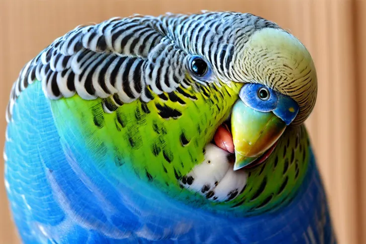 (masterpiece, best quality:1.2), ultra-detailed, parakeet, (realistic:1.5), <lora:EdobBudgies_v1.0:1>