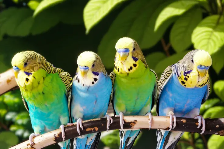 (masterpiece, best quality:1.2), ultra-detailed, EdobBudgies (large group of parakeets in the forest:1.2), (realistic:1.5), <lora:EdobBudgies_v1.0:1>