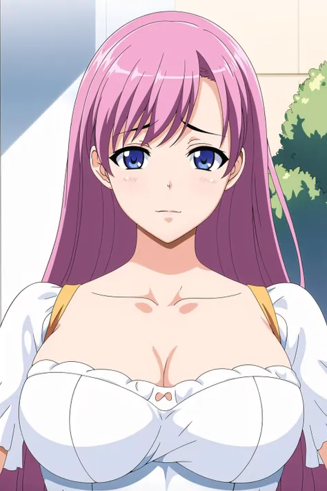 Simple White Background,
white shirt,yellow skirt,collarbone, cleavage, puffy_short_sleeves,thighhighs, White legwear,
<lora:Haruka_Makino_Oni_Chichi_2-KK77-V1:0.7>,,no_bra,
pink_hair,long_hair,blue_eyes,
<lora:Oda_Non_Style-KK77-V2:0.3>,<lora:more_details:0.1>,
1 girl, 20yo,Young female,Beautiful Finger,Beautiful long legs,Beautiful body,Beautiful Nose,Beautiful character design, perfect eyes, perfect face,expressive eyes,perfect balance,
looking at viewer,(Focus on her face),closed mouth, (innocent_big_eyes:1.0),(Light_Smile:0.3),
official art,extremely detailed CG unity 8k wallpaper, perfect lighting,Colorful, Bright_Front_face_Lighting,White skin,
(masterpiece:1.0),(best_quality:1.0), ultra high res,4K,ultra-detailed,
photography, 8K, HDR, highres, absurdres:1.2, Kodak portra 400, film grain, blurry background, bokeh:1.2, lens flare, (vibrant_color:1.2),professional photograph,
(Beautiful,large_Breasts:1.4), (beautiful_face:1.5),(narrow_waist),