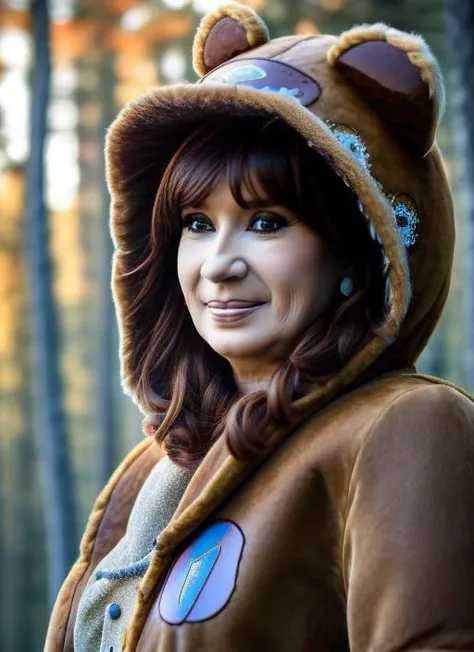 portrait of sks woman (kristina:1), dressed with detailed ((bear costume)), (outdoors:1.2), natural lighting, 4k, 8k, 8k realistic, sharp focus, intricate, high resolution, , <lyco:locon_perfecteyes_v1_from_v1_64_32:0.85> <lora:kristina:1>