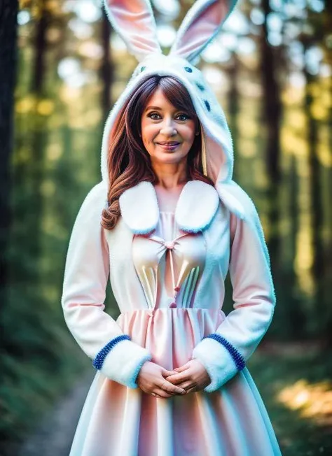 portrait of sks woman (kristina:1), dressed with detailed ((bunny costume)), (outdoors:1.2), natural lighting, 4k, 8k, 8k realistic, sharp focus, intricate, high resolution, , <lyco:locon_perfecteyes_v1_from_v1_64_32:0.85> <lora:kristina:1>