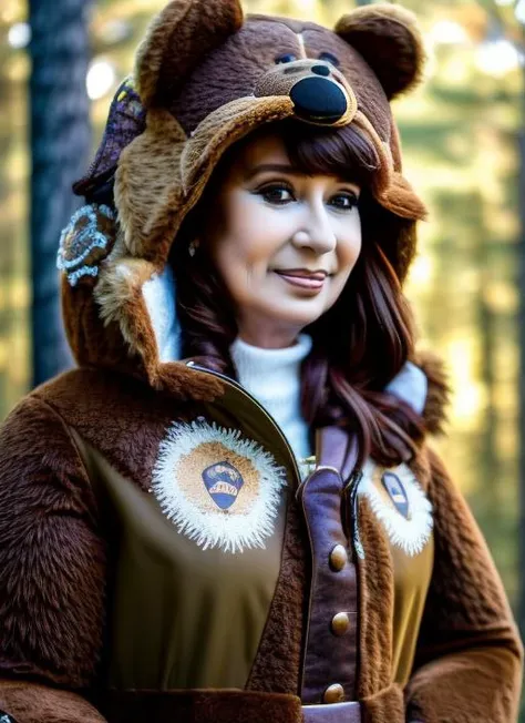 portrait of sks woman (kristina:1), dressed with detailed ((bear costume)), (outdoors:1.2), natural lighting, 4k, 8k, 8k realistic, sharp focus, intricate, high resolution, , <lyco:locon_perfecteyes_v1_from_v1_64_32:0.85> <lora:kristina:1>