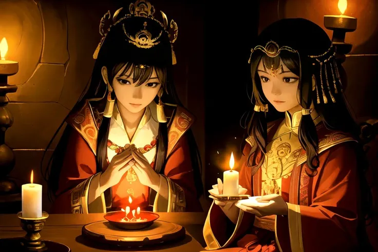 There is a poster with the theme of Yin Yang Communication People Funny Dark Undead Chinese Ghost Festival Dark Series