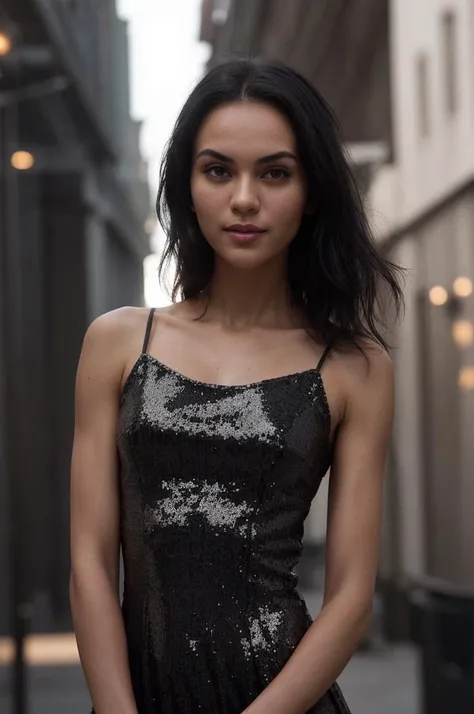 tv_Sinead_Harnett_A, model pose, smiling expression, ((wearing a sequin cocktail dress)),full body shot, Dawn, in a sorority, (((relaxed))), "epic-Ultra-HD-details", "epic-Ultra-HD-highlights", PA7_Human-Likeness