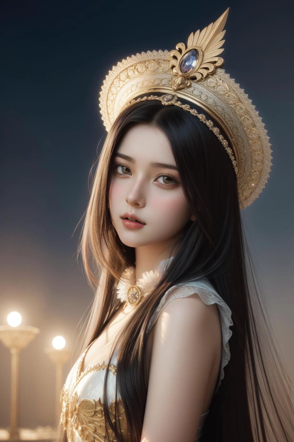 1girl, (surrealism art by Rudy Siswanto:0.8) and (Dave Rapoza:0.9) and (Ivan Shishkin:1.0) and (Filip Hodas:1.3) , fantasy art, [colorful portrait, winter space with Flower, Classicism Art, highly detailed, close up of a ("Tol'vir Warden":1.3) , it is very Frantic and Abhorrent, Symbolic Middle Earth in background, Snowing, Panorama, Confused, stylized, Candle light, F/1.8, Lomography, Vivid dust particles, full of Peach, extremely detailed CG Unity 8k wallpaper, lots of details::13], digital art, baroque
