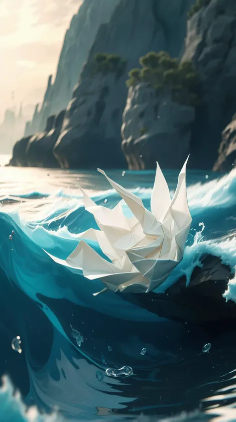 <lora:J_origami:1> J_origami dunes, marine life, (Masterpiece:1.3) (best quality:1.2) (high quality:1.1)