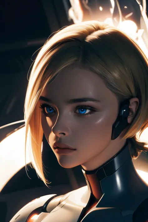 photo, 8k portrait of beautiful cyborg, ((ghost in the shell still)), intricate, elegant, highly detailed, majestic, digital photography, a (masterpiece, sidelighting, finely detailed beautiful eyes: 1.2), hdr, realistic, high definition,Chloe Grace Moretz <lora:ChloeGraceMoretz_V1:0.95>, blonde, long hair, blue eyes,