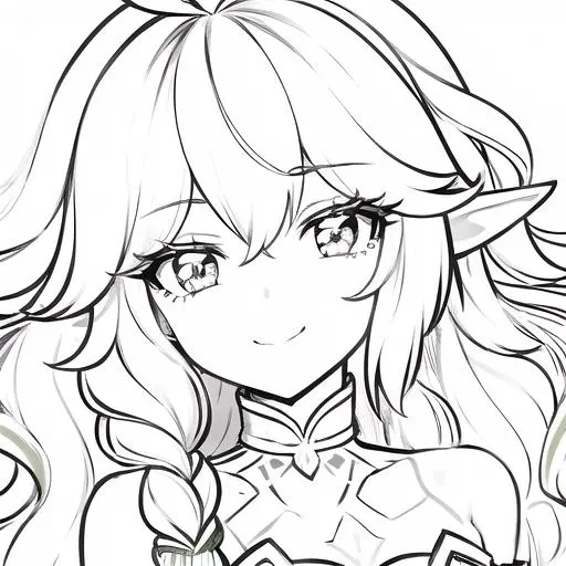 monochrome, lineart,white background, ,close-up, face,looking at viewer, from front,1girl,dacishuwang, <lora:animeLineartStyle_v20Offset:0.6>, <lora:dacishuwang:0.5>,gentle smile