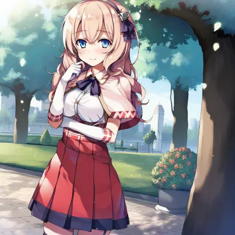 <lora:leander_XL_pony_v1:1>1girl, leander \(azur lane\), light pink capelet, white elbow gloves,  standing, park,, score_9, score_8_up, score_7_up, BREAK source_anime, rating_explicit, best quality, masterpiece, uncensored,<lora:sdxl2-flat2-512b:-0.5> michiking, misakura nankotsu, tomose shunsaku, atdan, onigirikun,shiokonbu,halcon, hellandheaven