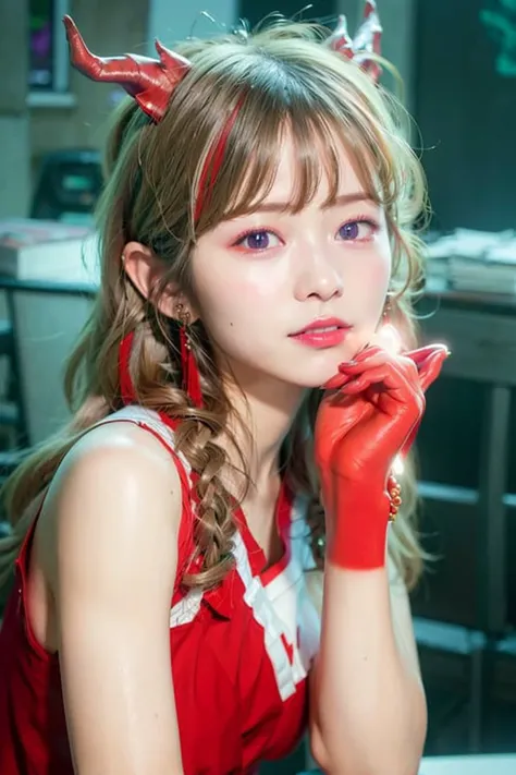 (8k, RAW photo, best quality, masterpiece:1.2), (realistic, photo-realistic:1.37),<lora:ArknightsNian_20:1>,<lora:japaneseDollLikeness_v10:0.66> ,1girl,(Kpop idol), (aegyo sal:1),origen,china dress,cute, professional lighting, photon mapping, radiosity, physically-based rendering, dragon horns
s