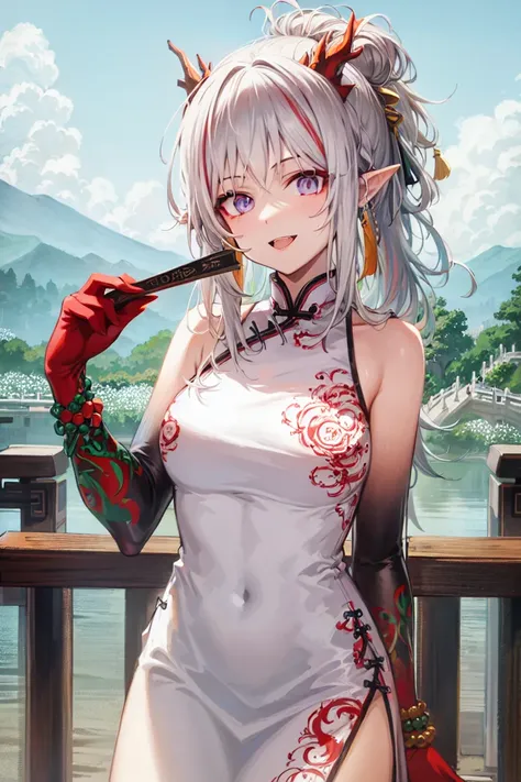 1girl ,cowboy shot,china dress