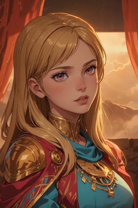 beautiful, (linework:1.1), <lora:detail_slider_v4:1.0>,
<lora:GoodHands-beta2:0.8>,
1 girl, adult polish woman, pink eyes, natural blonde prom hairstyle, ombre,
Style-GravityMagic, portrait, solo, half shot, looking up, detailed background, detailed face, (antique theme:1.1) middle-eastern desert aristocrat, dark brown berber armor, silk cape, shawl, intricate patterns, dynamic pose, persian culture, curtains in background, sandstorm, backlighting, cinematic atmosphere,