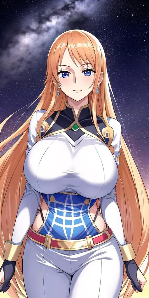 <lora:NamiV2:0.7> n4mi, huge_breasts, standing, solo, , , starry_sky,, masterpiece, best quality, detailed face, detailed eyes, highres,