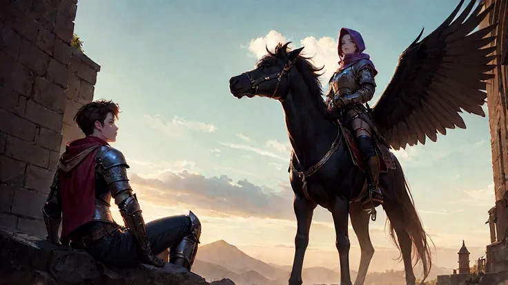 best quality, masterpiece, of a male, dressed as a Barbarian, with brown hair, with a male Buzz cut with a faded design hairstyle, wearing a mage hood, medium shot, sitting, In a floating citadel in the sky, where knights ride on the backs of griffins,, realistic, concept art, cinematic, volumetric lighting, highly detailed, 8k with cat singapura ultradetialed character with perfect face,detailed skin,(ultrasharp:1.3),(masterpiece:1.1),best quality AS-YoungV2,(photorealistic:1.2),ultrarealistic,realistic ultradetailed character,4k perfect quality,<lyco:GoodHands-beta2:1>Magnificent,Imperceptible detail,Intricately designed,