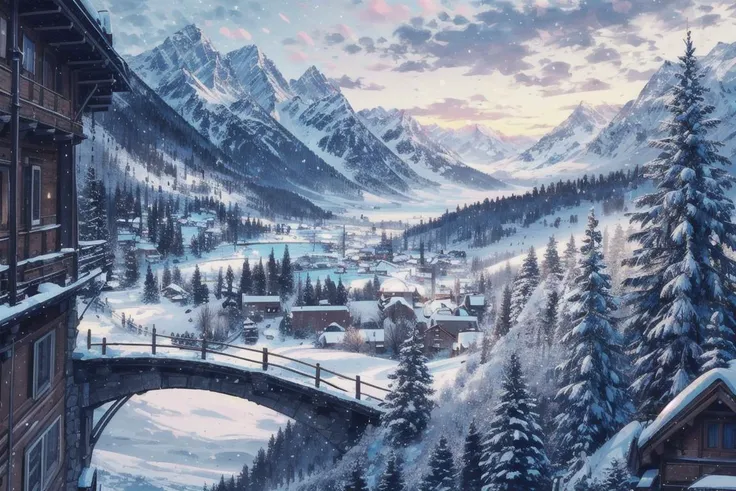 a profestional picutre of winter ,French Alps, France: Elegant ski resorts and charming mountain villages, nestled among snow-covered peaks, offer a perfect blend of adventure and Alpine sophistication. ,wide angle, landscape , photorealism,unreal 5 daz, extremely detailed ,((ultrasharp)),((masterpiece)),((best quality)),((ultradetailed)),((intricated details)), extremaly detailed background, <lora:add_detail:0.7> ultra realistic,32k,RAW photo, 8k ,dslr,soft lighting,high quality,film grain, beautiful and aesthetic,extremely detailed, natural shadows, <hypernet:sxzBloom_sxzBloom:0.7>