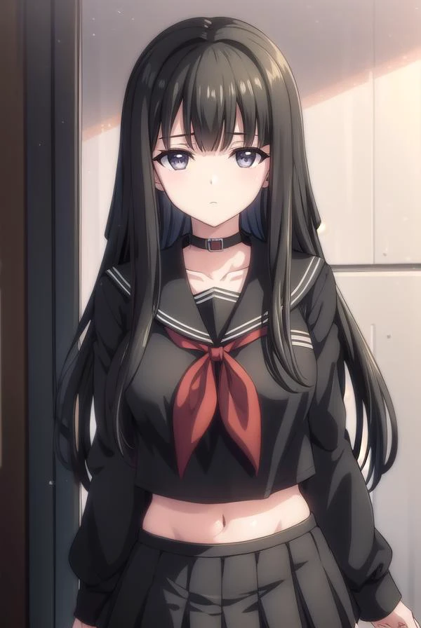 NSFW,masterpiece,Highest quality,High resolution,Super detailed,Yukinoshita Yukino\(My Youth Romantic Comedy is Wrong as Expected\),Black Hair,Long Hair,Light blue eyes,uniform,High quality lace open crotch panties,Small breasts,Dissatisfied face,Embarrassed,blush,School,Women's locker room,bench,Girl getting changed,Open clothes,(Middle-aged men),Being watched by men