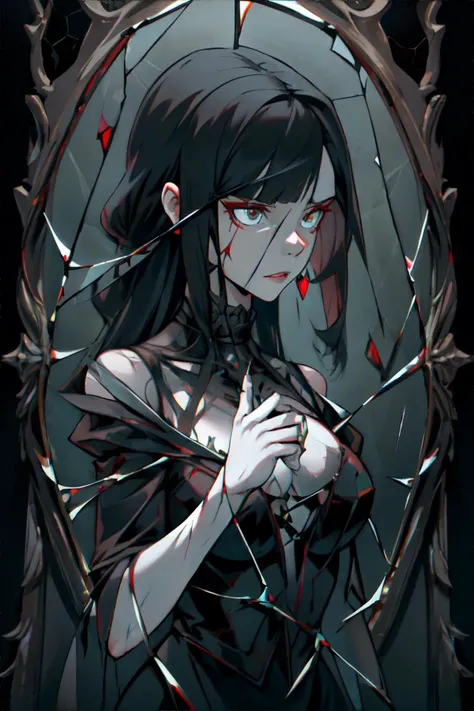 (Highest quality)((Clear images with every detail))beauty、Big Breasts、((Tied up with rope)).Tortoiseshell binding、((((The body is tightly bound with rope))))、Tight clothing、((Rough skin that bites into the body々New rope))(Dark Dungeon)、Skinny body、((There are many tattoos all over the body))(((Black sexy underwear)))Glasses、Shortcuts、((whole body muscular))Tight clothing、((torture chamber))Guillotine room, Iron Maiden, Torture Devices、(((a lot of scars on the body)))、(((Black tight bodysuit)))(Tight clothing)