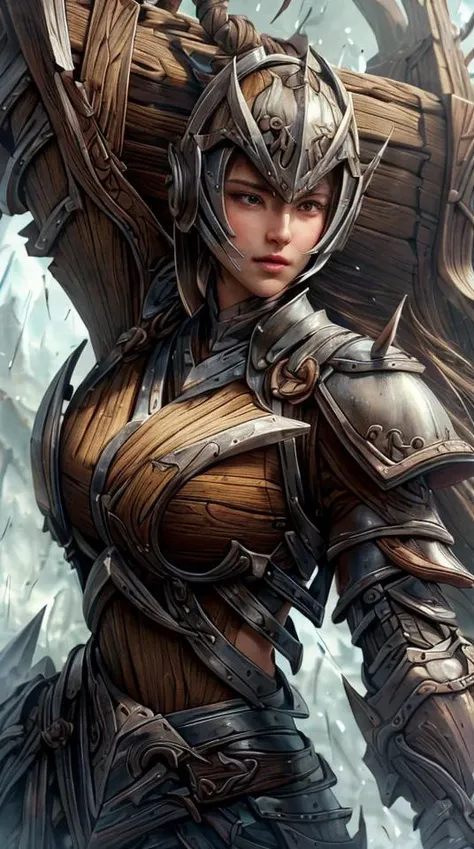 a profestional picutre of 1man, <lora:hailoknight12:0.7>hailoknight, holding weapon, full armor, helmet, breastplate, knight , <lora:WoodIronAIv2:1.2> woodironai ,Behavior: The character's body ripples with the primal forces of transformation. They contort and reshape, their movements a symphony of wild energy as they shift between human and beast forms. , , camera angle perspective and focus on face, photorealism,unreal 5 daz,perfectly drawed hands,perfectly drawed face,perfect body,extremely detailed artgerm greg rutkowski greg,((ultrasharp)),((masterpiece)),((best quality)),((ultradetailed)),((intricated details)),ultradetailed character,detailed face,intricated face details,<lyco:GoodHands-beta2:1>,extremaly detailed background,perfectly detailed face,character focus,intricated details of face,fFaceDetail <lora:add_detail:0.7> ultra realistic,32k,RAW photo,(high detailed skin:1.2),8k uhd,dslr,soft lighting,high quality,film grain, beautiful and aesthetic,extremely detailed