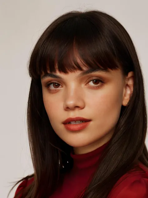 <lora:marti1-1:1>,photo of marti1,long hair with bangs, red dress, white background,close-up <lora:add_detail:1> (add_detail:1.3)