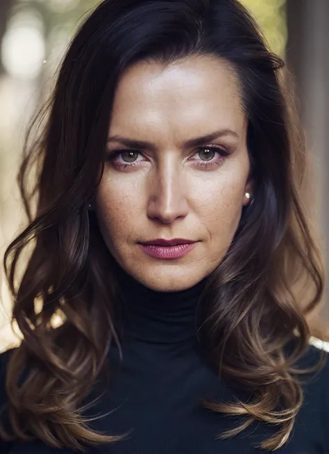 A stunning intricate full color portrait of (sks woman:1), wearing a black turtleneck, epic character composition, by ilya kuvshinov, alessio albi, nina masic, sharp focus, natural lighting, subsurface scattering, f2, 35mm, film grain, <lora:locon_angelakinsey_v1_from_v1_64_32:1.25>