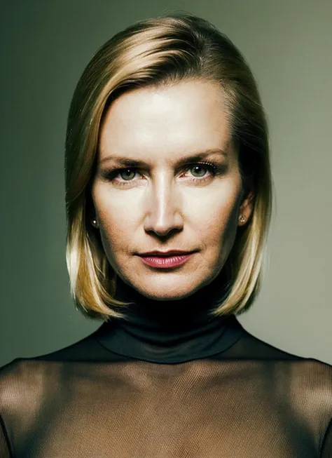 A stunning intricate full color portrait of (sks woman:1), wearing a black turtleneck, epic character composition, by ilya kuvshinov, alessio albi, nina masic, sharp focus, natural lighting, subsurface scattering, f2, 35mm, film grain, <lora:locon_angelakinsey_v1_from_v1_64_32:1.25>