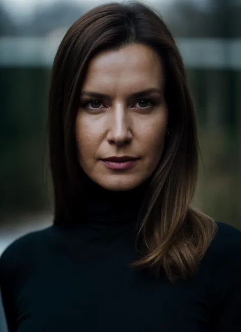 A stunning intricate full color portrait of (sks woman:1), wearing a black turtleneck, epic character composition, by ilya kuvshinov, alessio albi, nina masic, sharp focus, natural lighting, subsurface scattering, f2, 35mm, film grain, <lora:locon_angelakinsey_v1_from_v1_64_32:1>