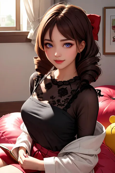 (highest quality、High resolution、detailed background)、Super detailed expression、
cute teenage girl、(two women)、brown hair、bob cut、braided ponytail、(huge breasts:1.2)、realistic、perfect body line、white lace panties、No bra、plump nipples、Nipples finish off clothes、Attractive big buttocks、on a bed in a luxury hotel、Being patted on the head、(A very unpleasant lookで私を見上げている:1.5)、(Bedtime with your partner while wearing see-through lingerie)、
Close-up shot from above、high angle、A very unpleasant look、I&#39;m worried、legs open、emphasize the chest、emphasize cleavage、The nipples are transparent、Passionate atmosphere、Have a slight blush、excited、cute