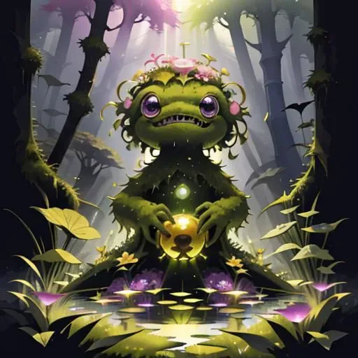 mossbeast, masterpiece, best quality, absurdres, headshot, creature, surprise, cute, blood, monster, happy, pink, sunshine, death, abstract futurism, cute magical and whimsical, geometric illusionism, hand drawn, minimal, watercolor and ink, full body, auras of power, vantablack and pearl accented in pink and purple, intricately detailed, master piece, volumetric lighting, hyperrealistic, unsplash, transcend, existential, air elemental, siren, banshee, creature, celestial, surprise, horror, space, monster, fingers, happy, monster, rainbow, death, swamp, cyan, aqua, yellow, vantablack, sparkles, glitter, volumetric lighting, cell shade, unreal engine 5,id, fullbody